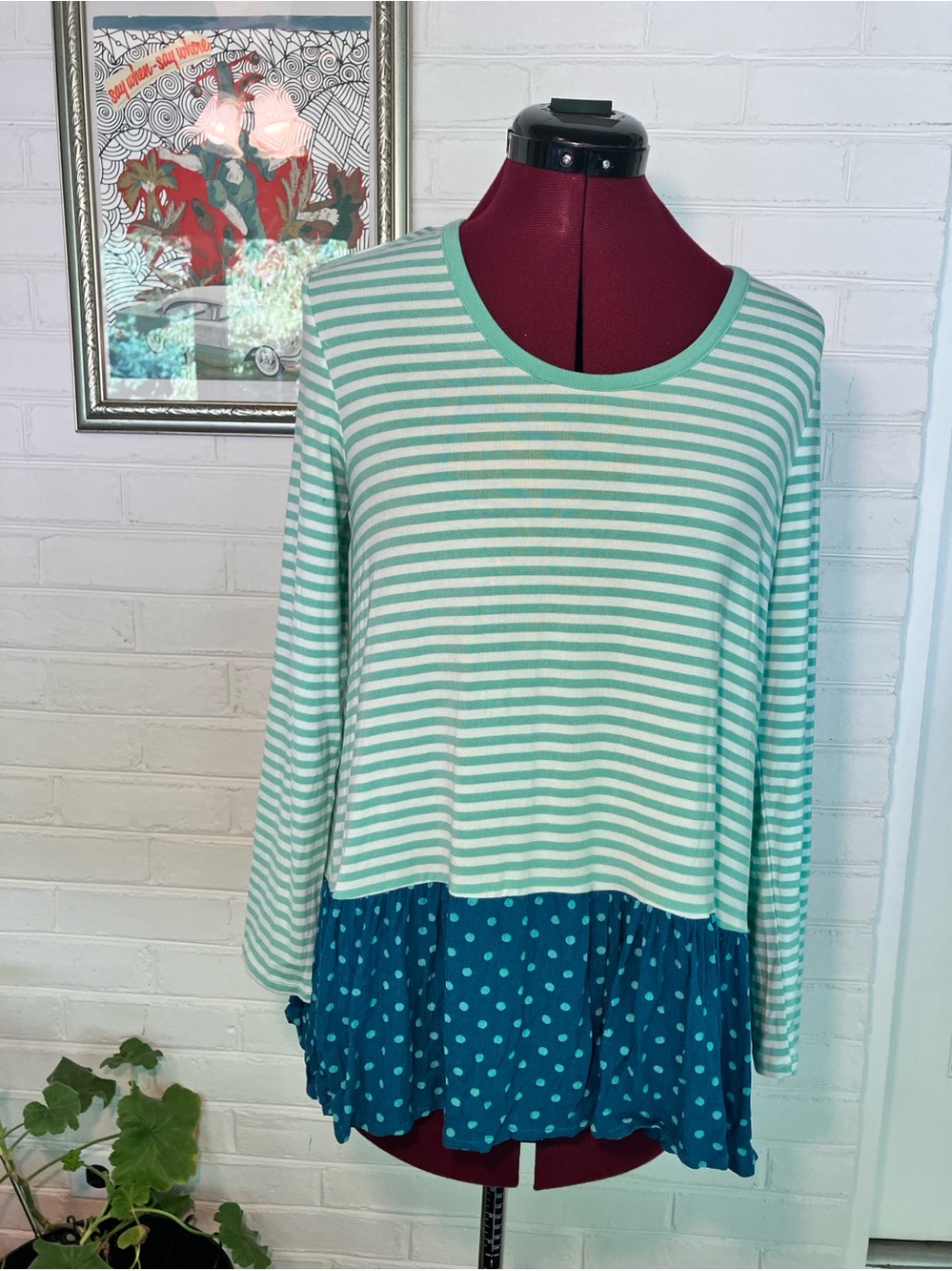 NWT Matilda Jane Talk Tomorrow Striped Ruffle Hem Tunic Size S